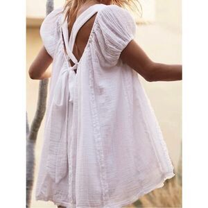 Free People White Boho Peasant Tunic